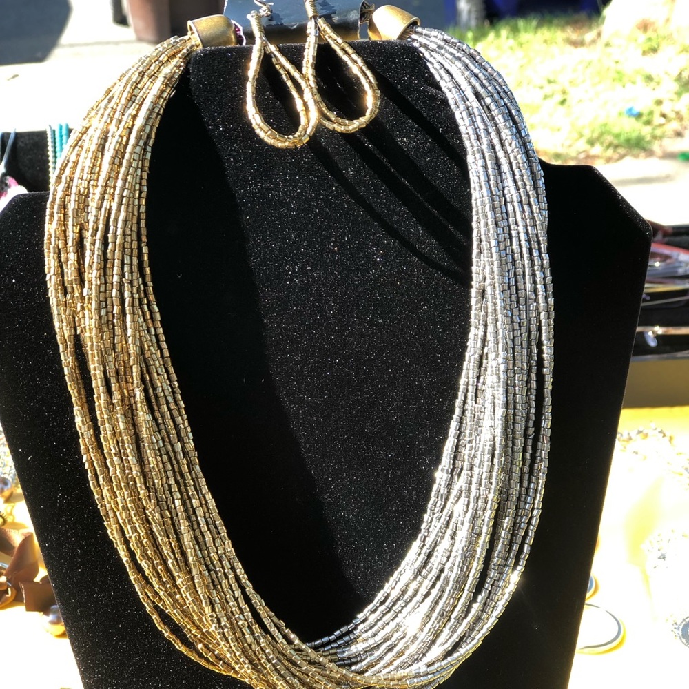 Bronze and silver colored Necklace